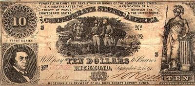 В 1861 году в США появились первые бумажные деньги