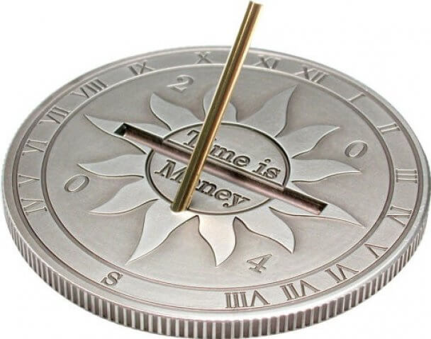 Монета Либерии, со складными солнечными часами